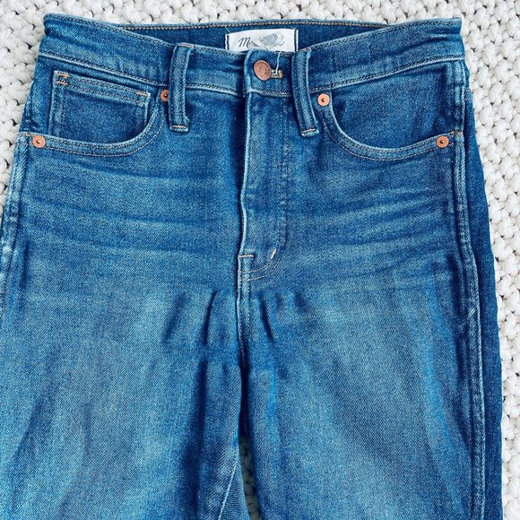 Madewell Size 25 10" High-Rise Skinny Jeans in Winston Wash High Rise AL652 New - Picture 6 of 14